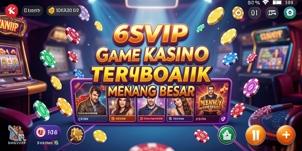 Tampilan menarik dari gameplay kasino di 6SVIP.