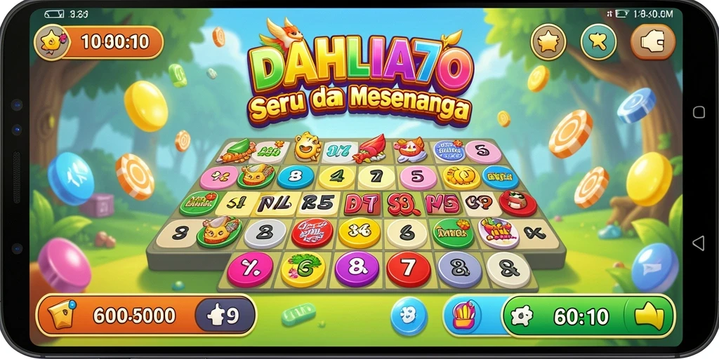 Tangkapan layar utama DAHLIA77 menunjukkan gameplay Bingo yang seru.