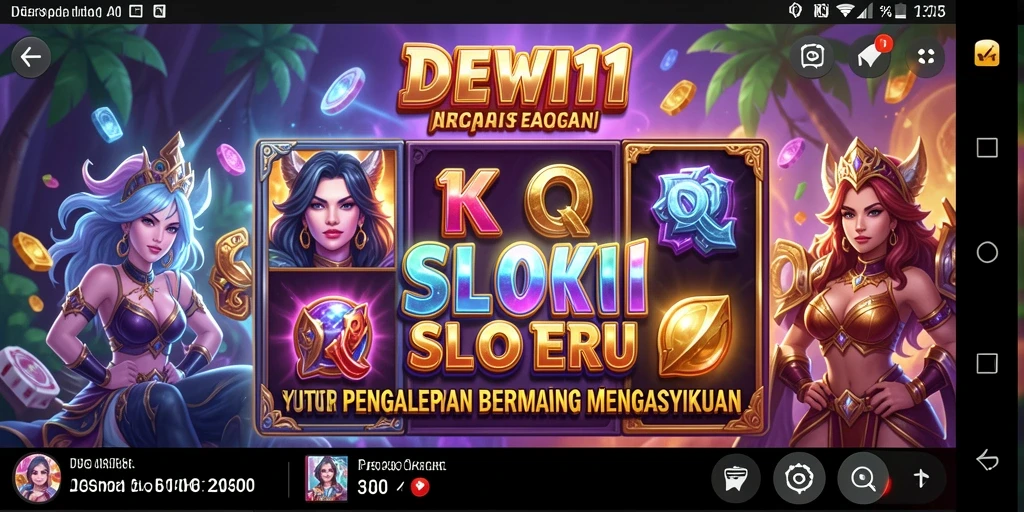 Screenshot DEWI11 menunjukkan gameplay Slot yang penuh warna dan menarik.