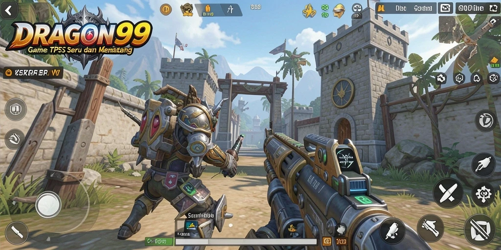 Tangkapan layar gameplay DRAGON99 menampilkan aksi pertempuran yang mendebarkan.