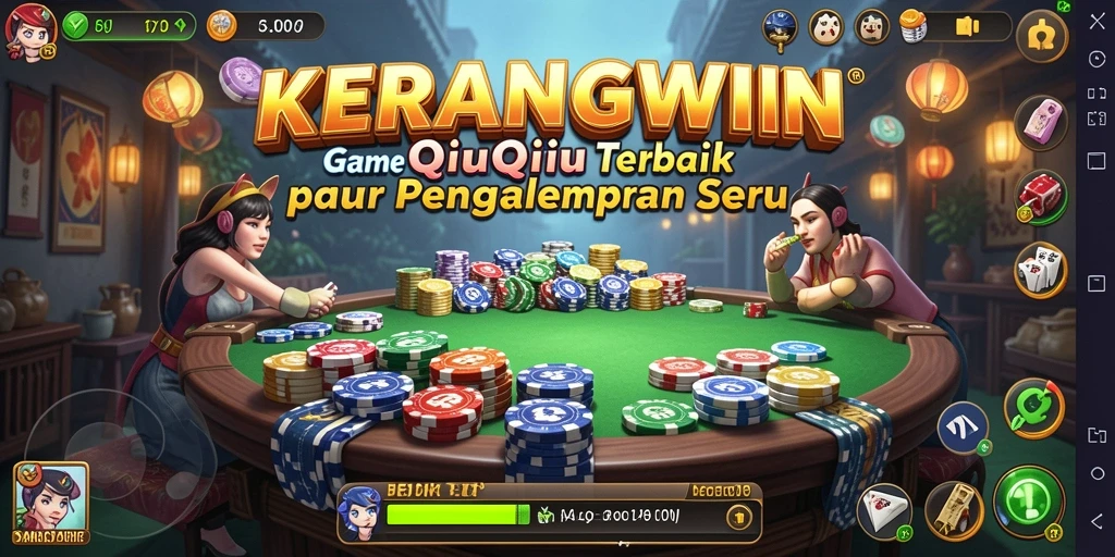 Screenshot gameplay KERANGWIN menampilkan aksi seru permainan QiuQiu.