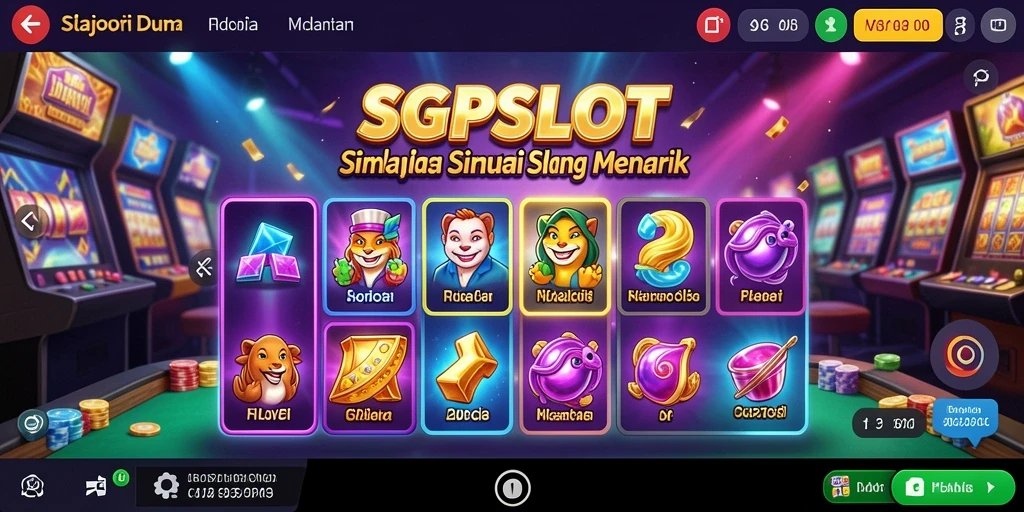 Tampilan gameplay SGPSLOT dengan grafis menakjubkan dan mesin slot menarik.