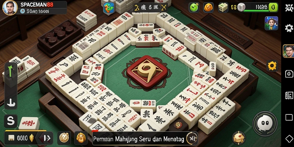 Tampilan gameplay <strong>SPACEMAN88</strong> yang seru dan interaktif di platform Mahjong.