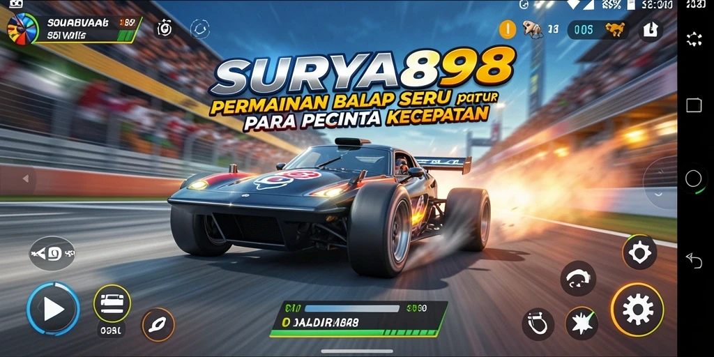 Tampilan menarik gameplay balap seru di SURYA898.