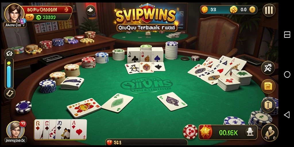 Tampilan gameplay QiuQiu yang seru dan mendebarkan.