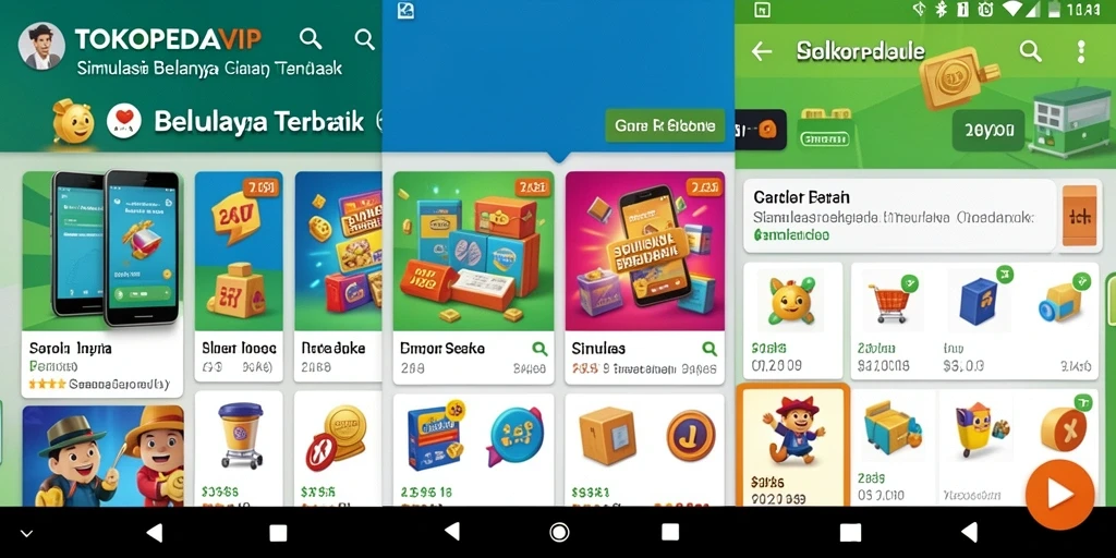 Screenshot gameplay TOKOPEDIAVIP menampilkan aktivitas belanja yang menyenangkan.