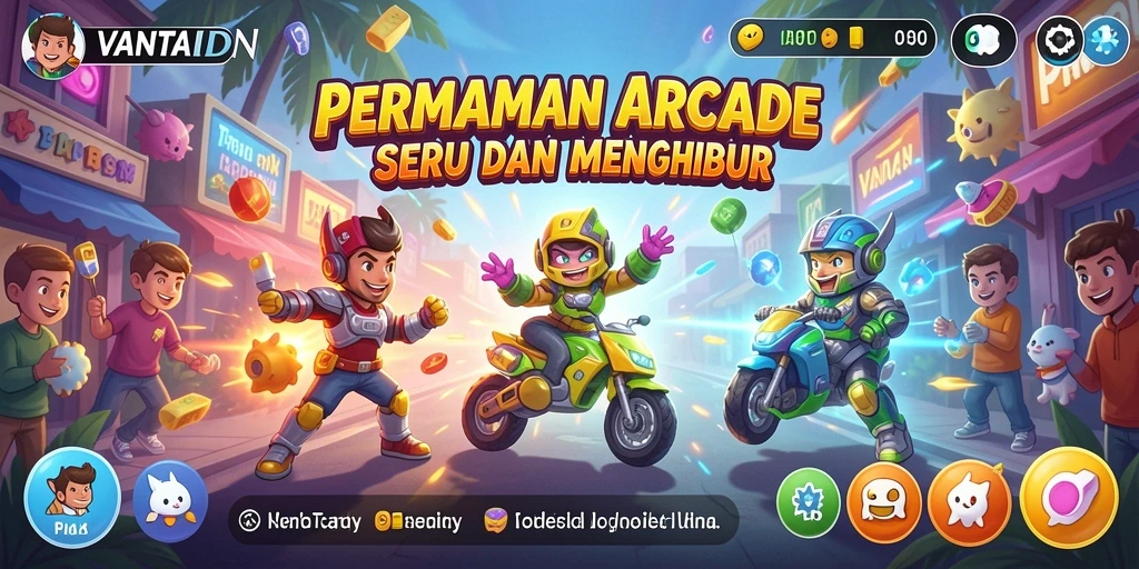 Tampilan gameplay VANTAIDN yang menarik dalam misi arcade.